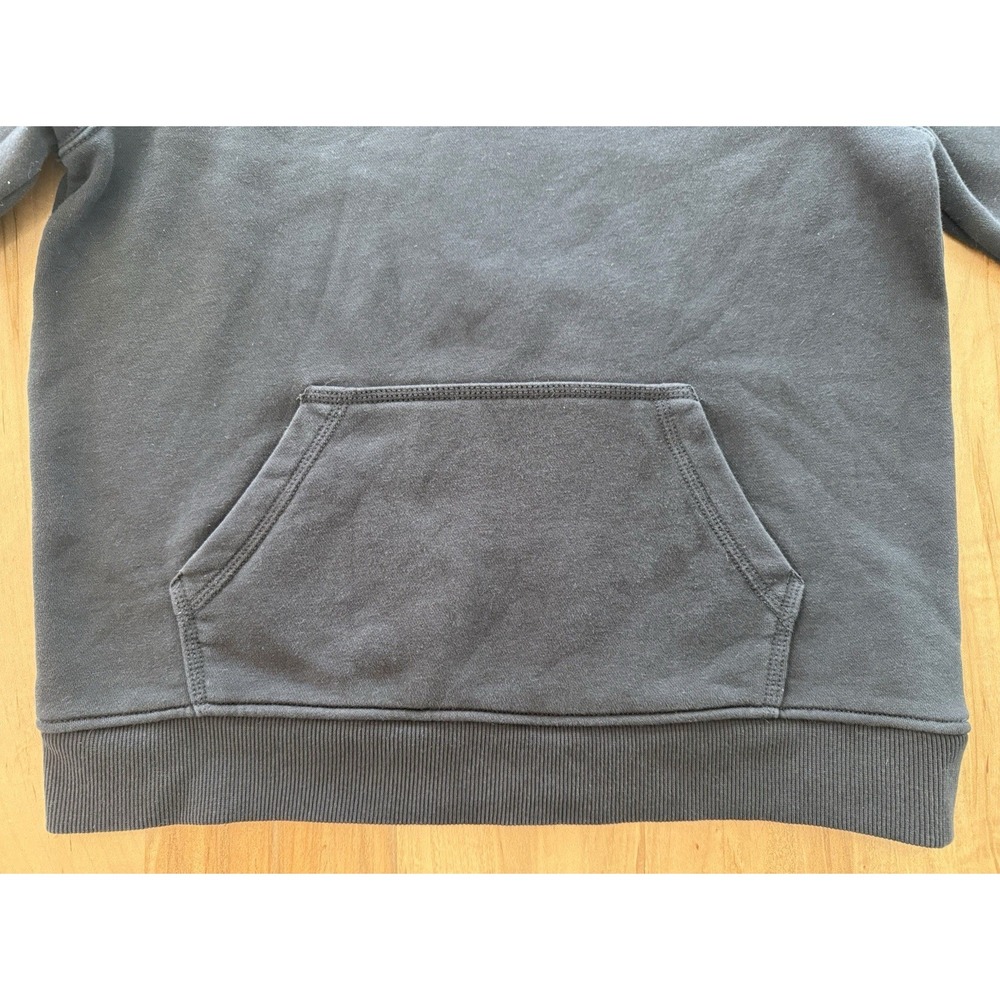 Womens Carhartt Size Large 12-14 Logo Sleeve Hoodie Black Relaxed Fit Sweatshirt - Picture 6 of 11